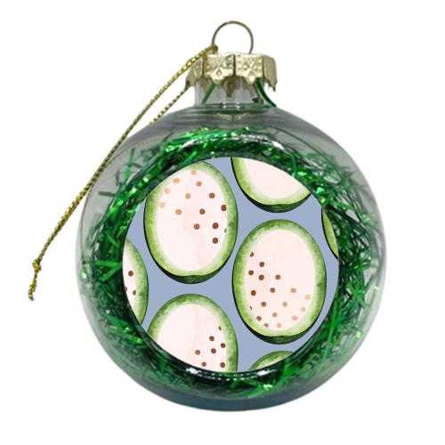 Rose Gold Melon Seeds - xmas bauble by Uma Prabhakar Gokhale