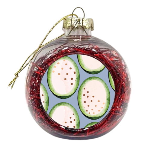 Rose Gold Melon Seeds - xmas bauble by Uma Prabhakar Gokhale