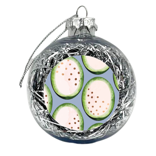 Rose Gold Melon Seeds - xmas bauble by Uma Prabhakar Gokhale
