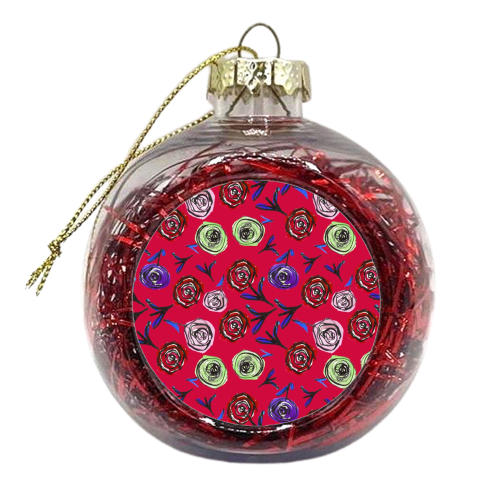 Roses are Red - xmas bauble by Trish Westrop