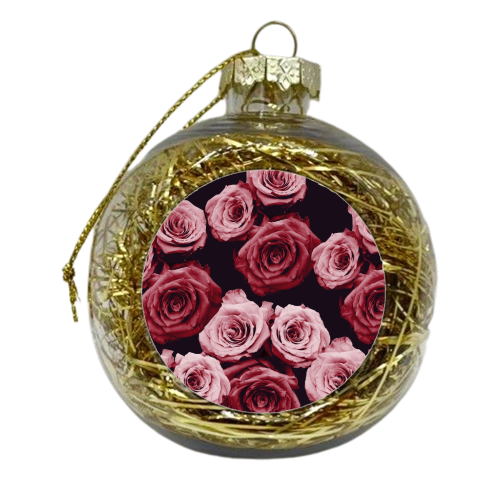 Roses - xmas bauble by Megan Laura Roberts