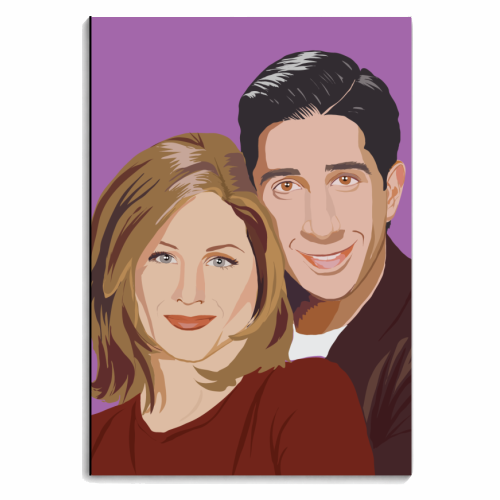 Ross and Rachel from Friends - personalised A4, A5, A6 notebook by AbiGoLucky
