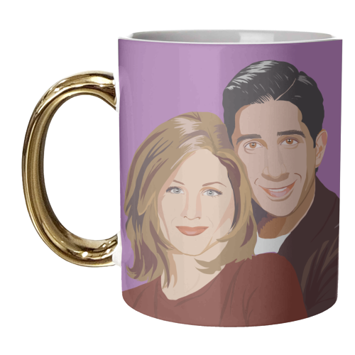 Ross and Rachel from Friends - unique mug by AbiGoLucky