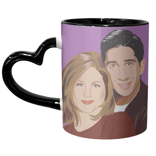 Ross and Rachel from Friends - unique mug by AbiGoLucky