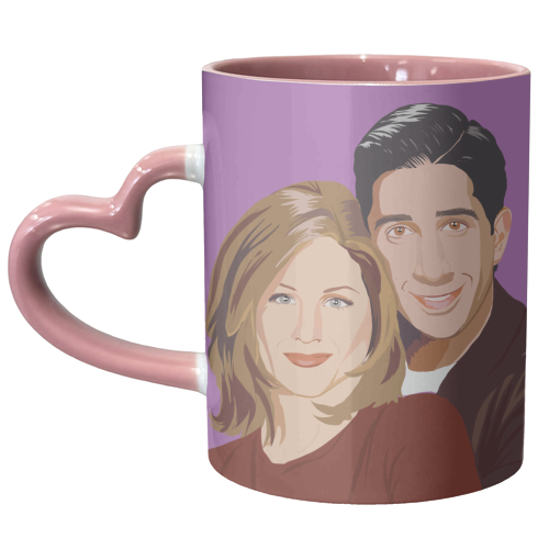 Ross and Rachel from Friends - unique mug by AbiGoLucky