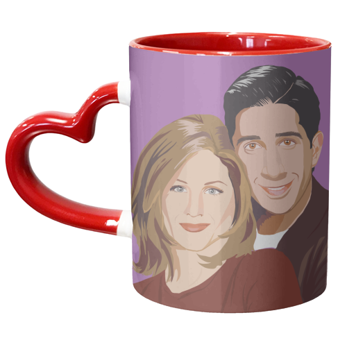Ross and Rachel from Friends - unique mug by AbiGoLucky
