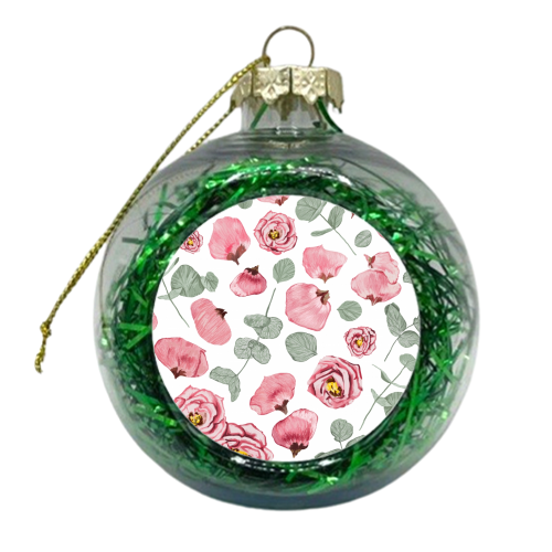 Rosy Romance - xmas bauble by Uma Prabhakar Gokhale