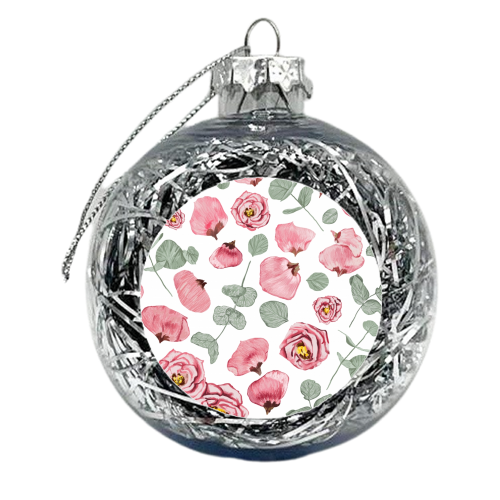 Rosy Romance - xmas bauble by Uma Prabhakar Gokhale
