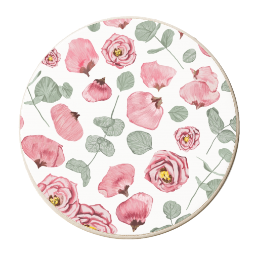 Rosy Romance - personalised beer coaster by Uma Prabhakar Gokhale