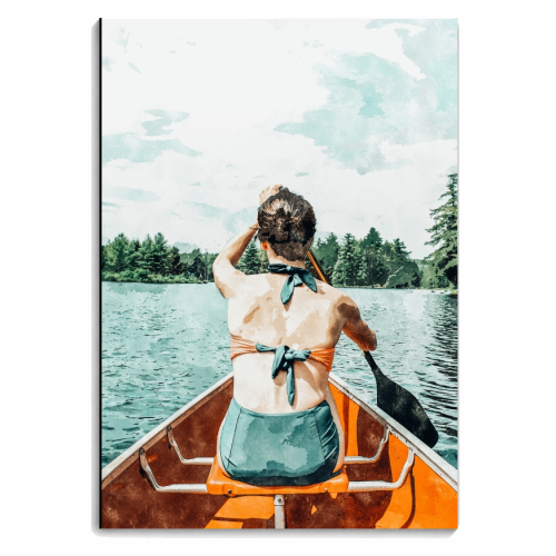 Row Your Own Boat | Woman Empowerment Confidence Painting | Positive Growth Mindset Boho Adventure - personalised A4, A5, A6 notebook by Uma Prabhakar Gokhale