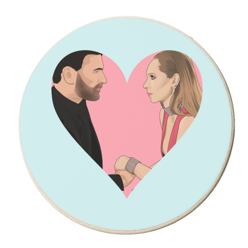 Roy and Keeley - personalised beer coaster by Pink and Pip