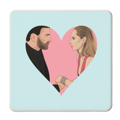 Roy and Keeley - personalised beer coaster by Pink and Pip