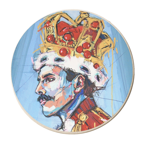 Royal Freddie - personalised beer coaster by Laura Selevos