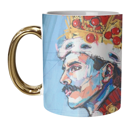 Royal Freddie - unique mug by Laura Selevos