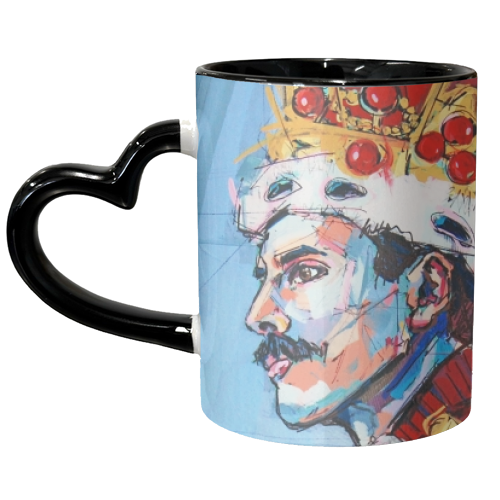 Royal Freddie - unique mug by Laura Selevos