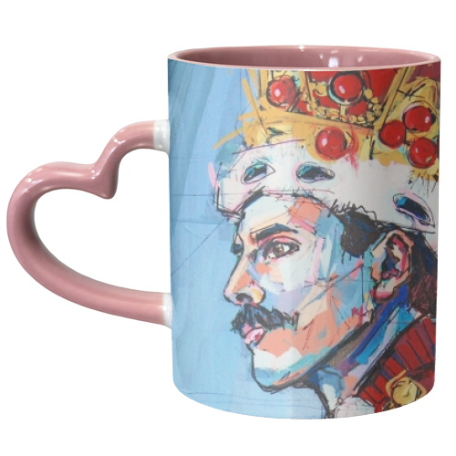 Royal Freddie - unique mug by Laura Selevos