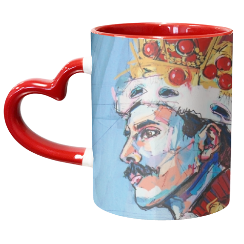 Royal Freddie - unique mug by Laura Selevos