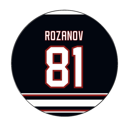 Rozanov - Boston Jersey - black - Circle Sticker by The Girl Next Draw