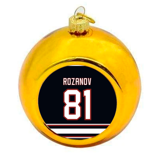 Rozanov - Boston Jersey - black - colourful christmas bauble by The Girl Next Draw