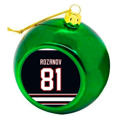 Rozanov - Boston Jersey - black - colourful christmas bauble by The Girl Next Draw