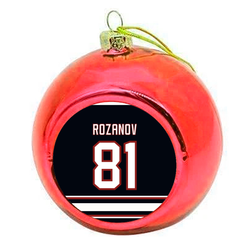 Rozanov - Boston Jersey - black - colourful christmas bauble by The Girl Next Draw
