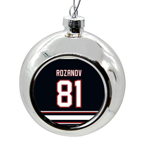 Rozanov - Boston Jersey - black - colourful christmas bauble by The Girl Next Draw