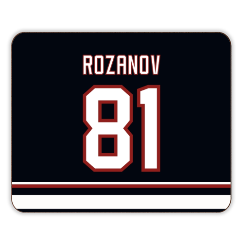Rozanov - Boston Jersey - black - designer placemat by The Girl Next Draw