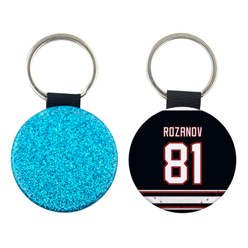 Rozanov - Boston Jersey - black - keyring by The Girl Next Draw