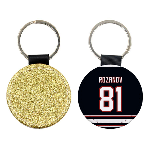 Rozanov - Boston Jersey - black - keyring by The Girl Next Draw