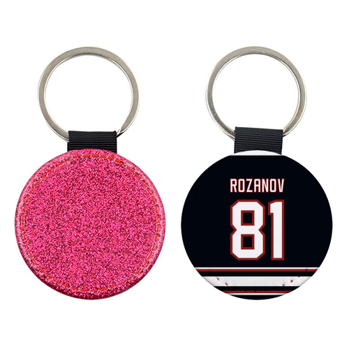 Rozanov - Boston Jersey - black - keyring by The Girl Next Draw