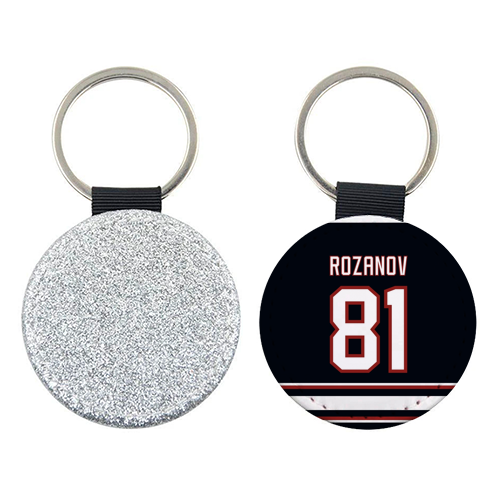 Rozanov - Boston Jersey - black - keyring by The Girl Next Draw