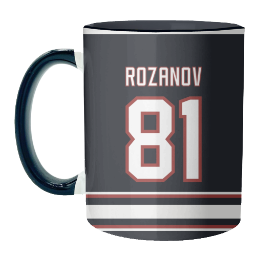 Rozanov - Boston Jersey - black - unique mug by The Girl Next Draw