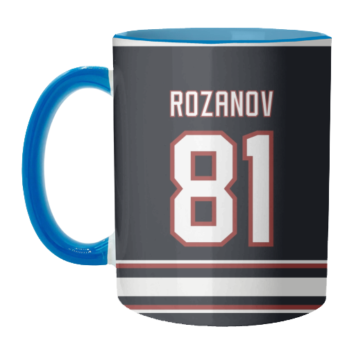 Rozanov - Boston Jersey - black - unique mug by The Girl Next Draw