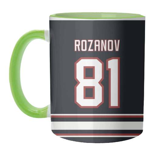 Rozanov - Boston Jersey - black - unique mug by The Girl Next Draw