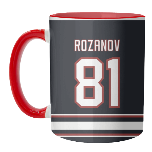 Rozanov - Boston Jersey - black - unique mug by The Girl Next Draw