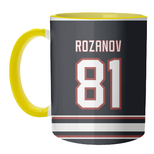 Rozanov - Boston Jersey - black - unique mug by The Girl Next Draw