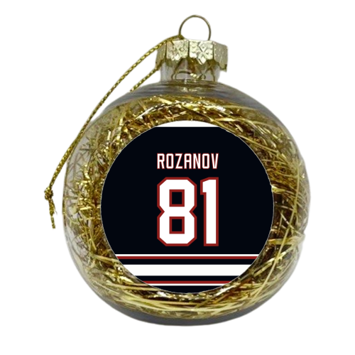 Rozanov - Boston Jersey - black - xmas bauble by The Girl Next Draw