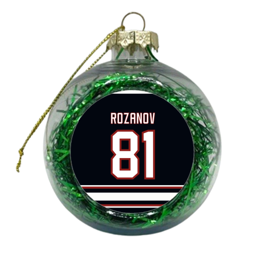 Rozanov - Boston Jersey - black - xmas bauble by The Girl Next Draw