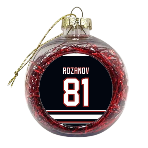 Rozanov - Boston Jersey - black - xmas bauble by The Girl Next Draw