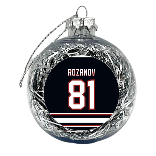 Rozanov - Boston Jersey - black - xmas bauble by The Girl Next Draw