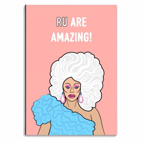 Ru Are Amazing! - personalised A4, A5, A6 notebook by Adam Regester