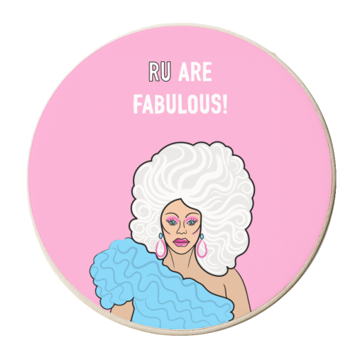 Ru Are Fabulous! - personalised beer coaster by Adam Regester