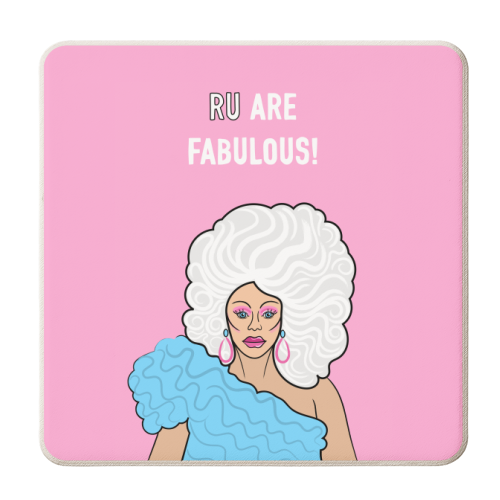 Ru Are Fabulous! - personalised beer coaster by Adam Regester