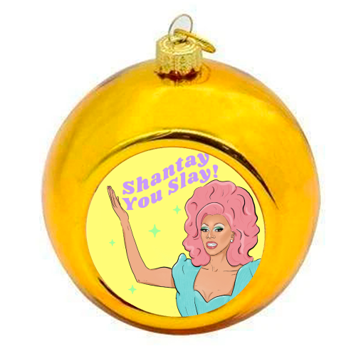 Ru Paul - colourful christmas bauble by The Queer Store