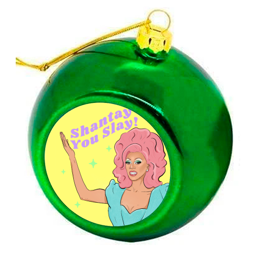 Ru Paul - colourful christmas bauble by The Queer Store