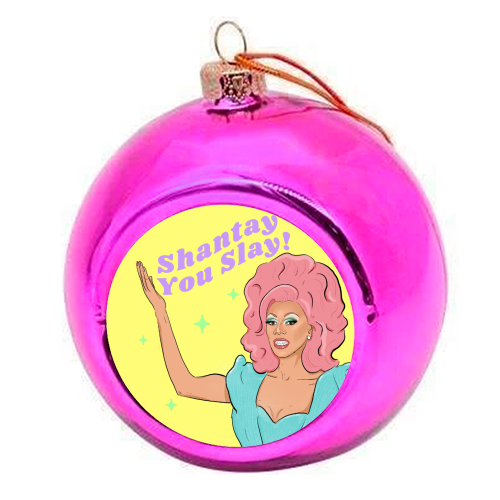 Ru Paul - colourful christmas bauble by The Queer Store