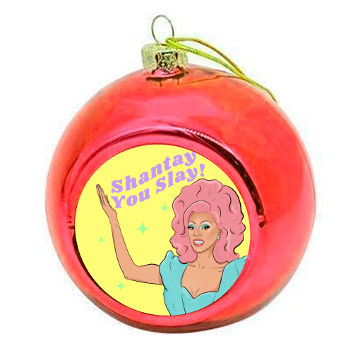 Ru Paul - colourful christmas bauble by The Queer Store