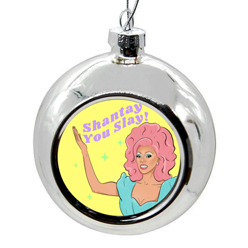 Ru Paul - colourful christmas bauble by The Queer Store