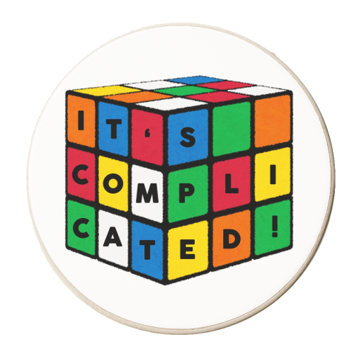 Rubix Cube - personalised beer coaster by Lilly Rose