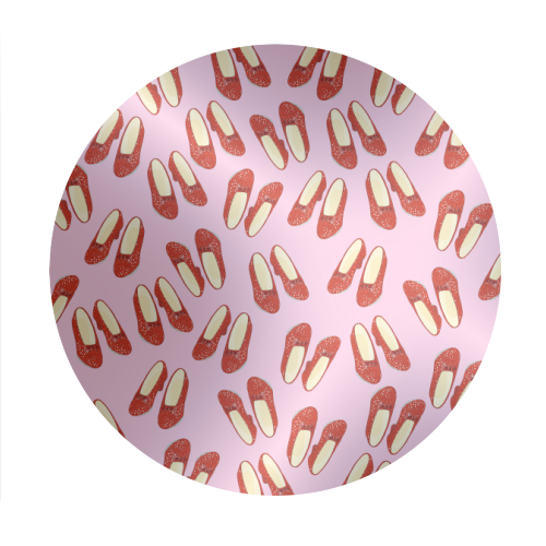 Ruby Red Slipper Pattern - Circle Sticker by Adam Regester